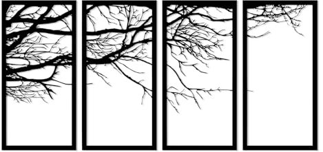 Stracci Tableau Decoration Murale ARBRE de Vie, Decoration Chambre, Decoration Maison, Cadre Decoration Murale, Tableau Decoration Murale Salon, Decoration Murale Metal (105X50 cm)