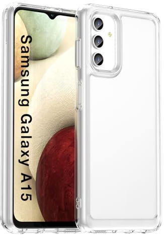 AQ Mobile Cover per Samsung Galaxy A15 5G/A15 4G Trasparente Soft Case Resistente a Shock anti-shock Bumper