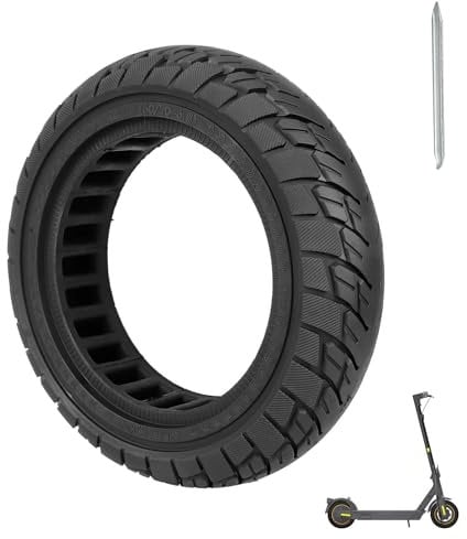 60/70-6.5 Vollgummireifen, 10×2.5 Ersatz-Vollgummireifen, für Segway Ninebot Max G30/Max G30D/Max G30 D2/Scotex H20 Elektroroller (2 Stück)