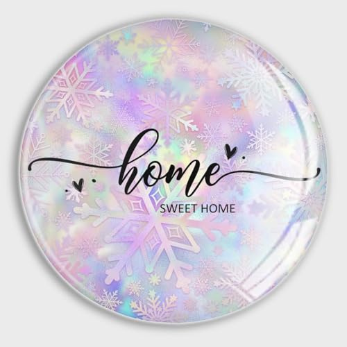 Freecustom Heart Warming Fridge Magnets Glass Strong Magnets Home Sweet Home Fridge Magnet Inspirational Quotes Saying Perfect Fridge Magnets for House Office Personal Use 4 Pcs