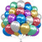 Unisun Palloncini Arcobaleno Metallici, 50 Palloncini 12 Pollici Multicolori Cromati, Palloncini Arcobaleno per Donne Uomini Ragazzi Feste Compleanno Matrimoni Fidanzamenti Laurea Anniversario
