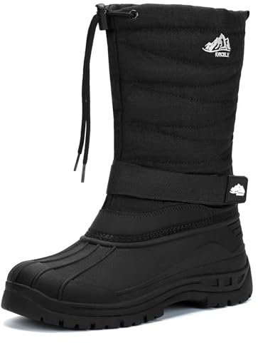 Kricely Scarpe Invernali Uomo Stivaletti Uomo Impermeabili da Neve