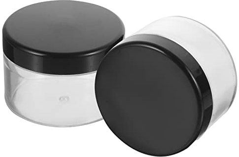 minkissy 2pcs Dusting Powder Box Container Empty Blusher Compact for Makeup Sample Travel