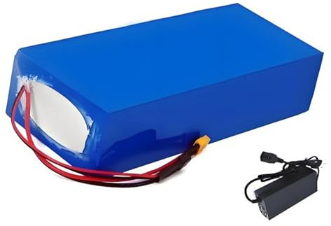 GNIUBBDB Batteria agli ioni di Litio per Bici elettrica da 72 V 30 Ah 20S4P con caricabatteria, Protezione BMS Integrata, Ideale per Motori di Biciclette elettriche da 200-1600 W XT60 Plug