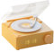 Giradischi, con altoparlanti Giradischi a cinghia Supporta 3 velocità, Riproduzione Bluetooth, Cuffie, Ingresso AUX, Lettori LP di linea Nero (Amarillo)