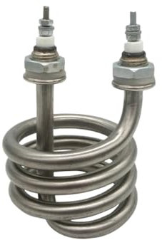 PVUVT 220 V/380 V Elektrisches Wasserdestilliergerät Heizelement 2,5 kW/3 kW/4,5 kW Spiral-Edelstahl-Tauchsiederrohr(220V 201SS,3000W 80mm M16)