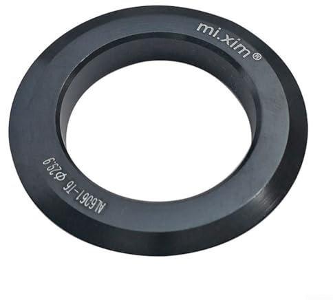 Bike Tapered Fork Open Crown Race Replacement Headset Base Ring, Aluminum Alloy, Black Color