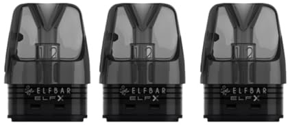 ELFBAR- Pack de 3 ELFX cartouches de remplacement (sans e-liquide, sans nicotine ni tabac) (0.8ohm)