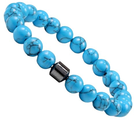 Generisch Alkohol Armband Für Damen | Anti-Alkohol Magnetarmband Mit Verstellbarem Bändchen | Sanftes Emotionales Beruhigungsarmband Mit Edelsteinen Für Unterwegs & Beruf