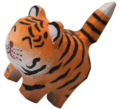 BESPORTBLE Holz Tigerfigur Kinderspielzeug Holzfigur Dekorative Holzskulptur Geschenk für Tigerliebhaber