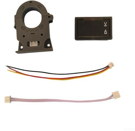 Open Hall Effect Voltmeter Amperemeter, Dual Display LED Digital Current Voltage Meter, DC 5-100V Bidirektional Non-Destructive Testing Sensor for Battery Monitor