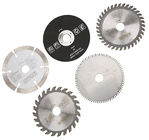Vistreck 5Pcs 85mm Mini Carbide Circular Saw Blades - 15mm Inner Diameter for Electric Saws