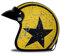 Woljay 3/4 Offener Sturzhelm, Helmet Motorrad-Helm Jet-Helm Scooter-Helm Halbhelme Motorrad Helm Flat mit Rebellen Star Graphic Schwarz Gelb (XXL)