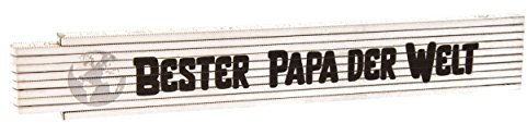 Zollstock Logo - Bester Papa der Welt - mit Welt-Design Geschenk Vater-Tag Geburtstag