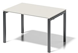 BISLEY Cito Schreibtisch, 740 mm höhenfixes U-Gestell, Metall, Gw334 Dekor Grauweiß, Gestell Anthrazitgrau, 80 x 120 x 85 cm