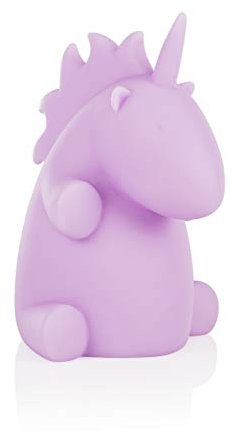 Smartwares IDE-60018, LED-Stimmungslicht für Kinder, Einhorn-Design, Nachtlicht - batteriebetrieben, Plastik, Violett, 8,5 x 8 x 11,2 cm