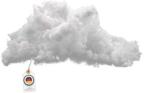 PROCAVE Bastelwatte aus 100% Polyester - 1000g Füllgewicht - Waschbare Füllwatte Zum Füllen von Kuscheltieren Oder Kissen-Füllung - Made in Germany