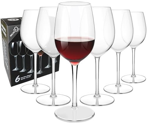 MICHLEY Vasos irrompibles de vino tinto, 100% plástico tritán irrompible copas de vino, sin BPA, apto para lavavajillas, 340 g
