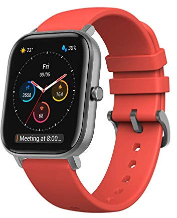 Amazfit GTS-Orange-1, Adultos Unisex, Red, 11.8 x 11.8 x 5.6 cm