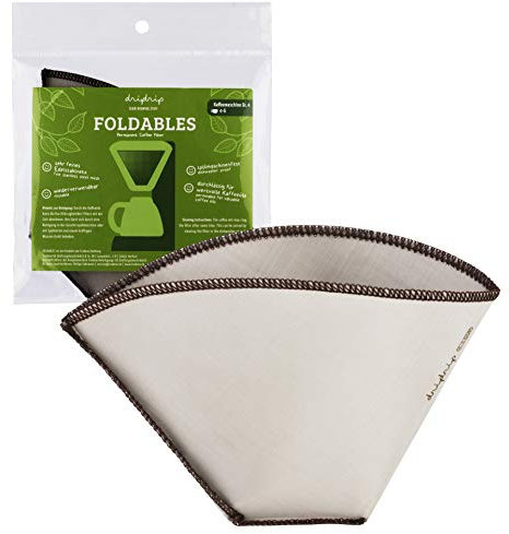 FOLDABLES Dauerfilter für Pour Over Kaffee aus feinem Edelstahlnetz (für Kaffeemaschine (Größe 4))