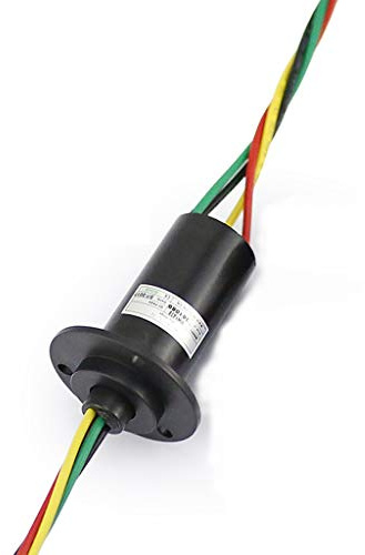 Taidacent 3 4 5 6 8 Wires 5A 10A 15A 30A 60A Electrical Slip Ring Collector Ring Rotary Electrical Contact Joint Rotary Connector Commutator (4 Wires 15A Diameter 29.8mm)