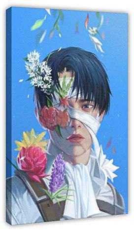 Leinwandposter Anime Attack on Titan Levi 20, Schlafzimmer, Dekoration, Sport, Landschaft, Büro, Raumdekoration, Geschenk, 60 x 90 cm, Rahmen