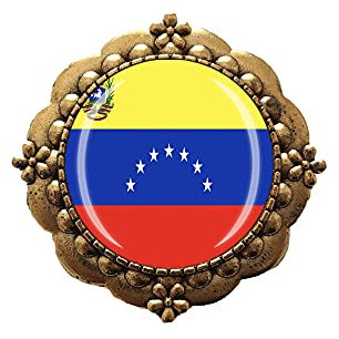 3D Venezuela Bandera Cristal Broche Metal Recuerdo Hombres Mujeres Ropa Decoración San Valentín Regalo Cumpleaños