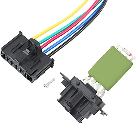 77364061 Heizungsmotor Gebläse mit Widerstand, Stecker Kabelbaum und Schraube, Ersatz für Corsa D/E Adam Punto Qubo Linea Doblo Ducato Fiorino