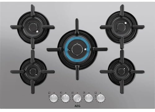 AEG HKB75029UM PIANO COTTURA A GAS 75 CM 5 BRUCIATORI FLUSH BURNER INOX