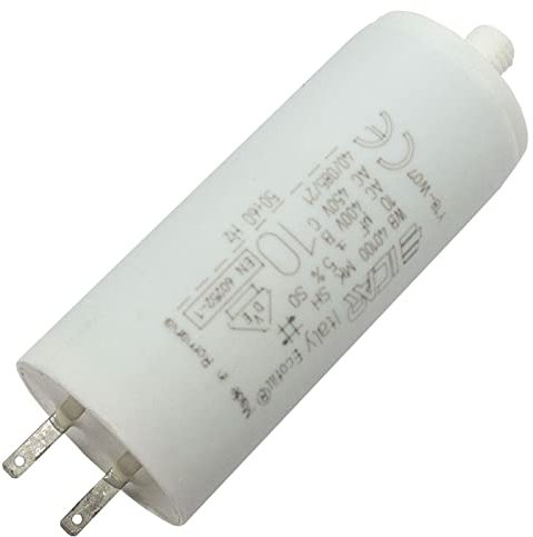Anlaufkondensator Motorkondensator 10µF 450V 30x71mm Stecker 2,8x0,8mm ICAR 10uF