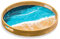 LYNN & LIANA Designs Runde Serviertabletts aus Bambus, 40,6 cm Länge, Ocean Vibes