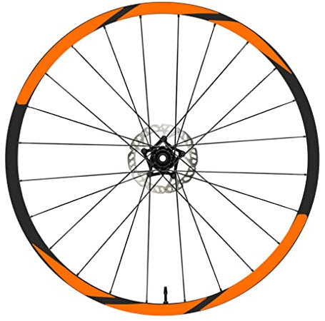 DualColorStampe Adesivi Cerchi Bici 26'' - 27,5'' - 28-29'' Pollici Ruota Bici MTB Bike Stickers Cerchi MTB B0024 (26'' Pollici, Arancione 35)