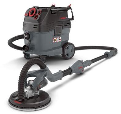 MENZER Levigatrice a Collo Lungo LHS 225 PRO & Aspiratore di Sicurezza VCM 530 PRO incl. Set di Abrasivi
