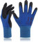 DEX FIT Premium Nylon Work Gloves FN320-1 Pair, Firm Nitrile Grip, 3D-Comfort Stretchy Fit, Thin & Lightweight, Protective & Durable, Breathable, Machine Washable; Blue 8 (M)