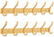 YUNISS Kleiderhaken Hakenleiste, Garderobenhaken Edelstahl mit 6 Haken, Wandhaken Garderobenleiste for Schlafzimmer, Badezimmer (Gold, 6 Haken, 2 Stück)