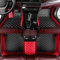 Custom Auto-Fußmatten für Peugeot für 206 207 307 308 408 508 3008 4008 5008 Leder Wasserdicht Abriebfest Mit Aufbewahrungstasche Auto-Fussmatten,Farben:Patchwork schwarz-rot