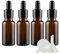 TIANZD 4 Pièces 20ml Flacons en Verre Marron avec Pipettes, 20 ml Bouteilles Compte-gouttes en Verre Vides avec Bouchon à Vis Noir Pour Les Huiles Essentielles Aromathérapie