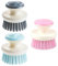 Dish Scrub Brush, 3 Pack Sink Scrubber Brush for Dishes, Kitchen Cleaning Scrubs with Handle for Bowl Pots Pans(Pink/Blue/Grey)