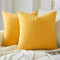 Topfinel Kissenbezug 50x50 cm Sonnengelb 2er Set Samt Kissenbezüge Kissenhülle Sofakissen Dekokissen Couchkissen Zierkissen Deko für Sofa Bett Wohnzimmer Schlafzimmer