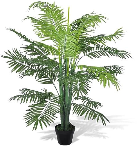 Homgoday Artificial Phoenix Palm Tree with Vase 130 cm, Furniture for Home Indoor Outdoor Living Room Bedroom