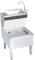 Gastro-Handwaschbecken mit Wasserhahn Freistehend Edelstahl, CIADAZ Aufsatzwaschbecken, Bathroom Sink, Waschtisch, Ablaufgarnitur, Aufsatzbecken