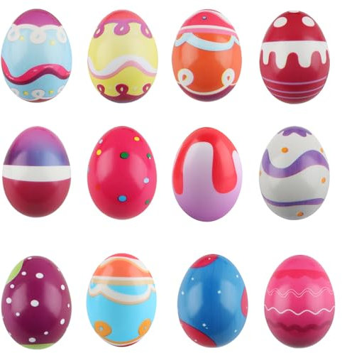 Ostereier Stressball Hillylolly 12 Stück Antistressball Erwachsene Kinder, Antistressball, Knetball Knautschball, Stressball für Kinder Erwachsene, Anti Stress Bälle, Ostern Party Geschenke Deko