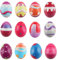 Ostereier Stressball Hillylolly 12 Stück Antistressball Erwachsene Kinder, Antistressball, Knetball Knautschball, Stressball für Kinder Erwachsene, Anti Stress Bälle, Ostern Party Geschenke Deko