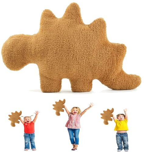 Dino Nugget Kissen, Dino Nugget Kuscheltier, Chicken Nuggets Kissen, Chicken Nuggets Kissen Plüschtiere, Dinosaurier Plüschtier, Dinosaurier Relaxo Plüschtier Geschenk Für Kinder (Stegosaurus)