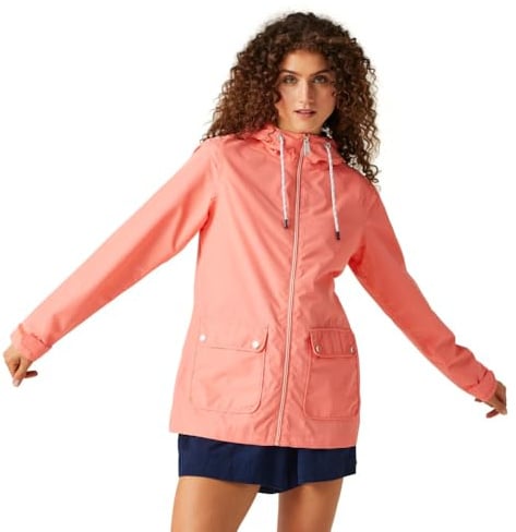 Regatta Bayletta Damen-Regenmantel mit durchgehendem Reißverschluss, Rosa - Shell Pink