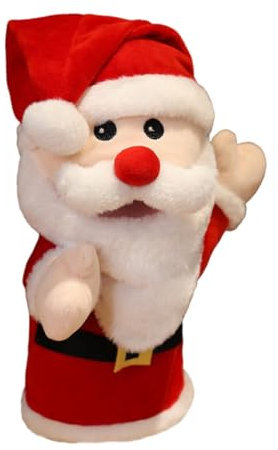 Vaguelly 1Stk Santa Handpuppe Weihnachtsmann Handpuppe Urlaub Handpuppen Kuscheltier weihnachtsmann Spielzeug ab 1 Jahr Junge lernspielzeug Babygeschenke Babyspielzeug Cartoon-Fingerpuppe