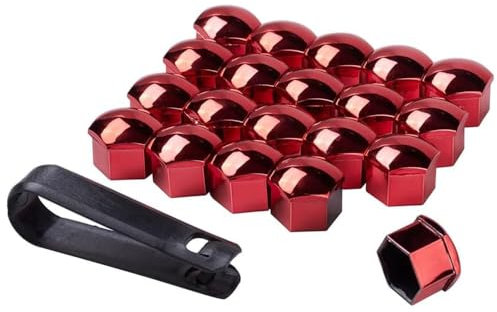 GTFRFD 20PCS Tapones Tornillos Ruedas Coche, para BMW 4 Series 2023 Llantas Cubiertas Hexagonales Tuercas Juego Herramientas Extracción,C 17mm