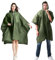 Bosdontek 2 Stück Regenponcho Wiederverwendbar, Regencape mit Kaputze Regenmantel für Erwachsene, Wasserdicht Regenumhang Regenponcho für Damen & Herren, Rain Poncho für Festival Konzert (Grün)