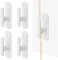 NECXON 4 Pcs Blind Cord Safety Device, Adhesive Hooks Blind Cord Winder Cleat Hooks Sticky Hooks for Hanging Self Adhesive Hooks for Blind Cord Holder (White)