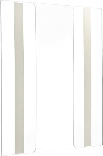 6 x Acryl Schildhalter zur Wandmontage - als Werbeaufsteller für Gastronomie oder Hinweisschild für Büro nutzbar (für US Letter - 21,5 x 28,3 cm - etwas kürzer als A4 Format)